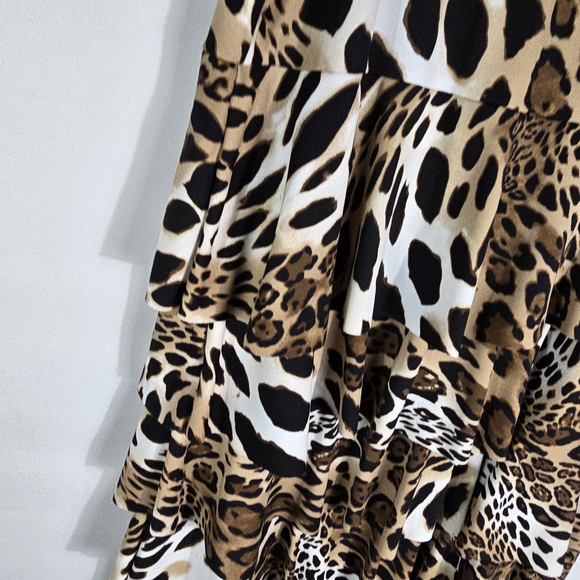 Nashi Orignal Chic Animal Print A-Line Skirt - Picture 9 of 11